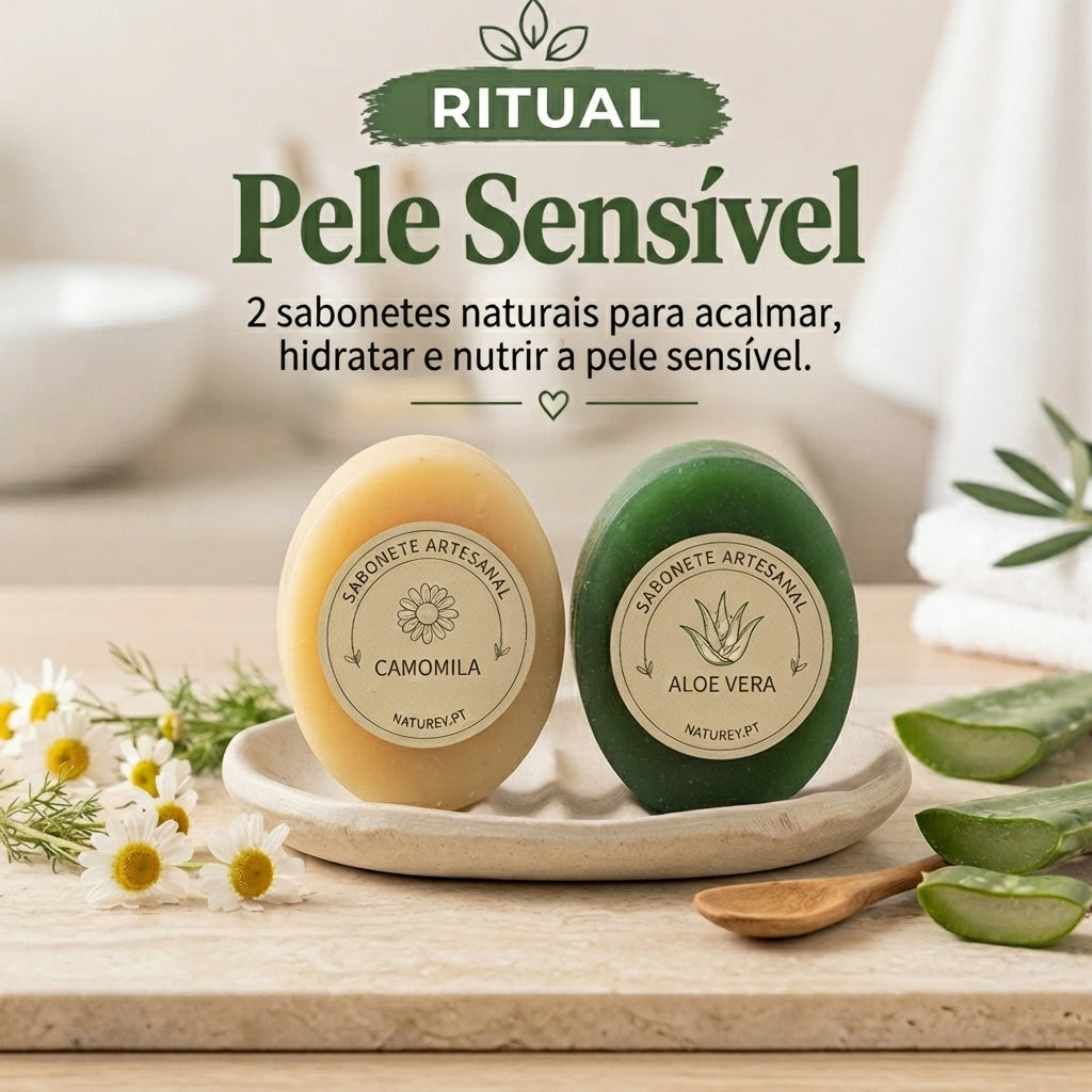 Ritual Pele Sensível · 2 sabonetes artesanais